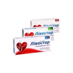 ЛІВОСТОР табл. в/пл.обол. 40мг №30 (10х3) - купити Україна