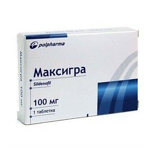 МАКСИГРА таблетки, п/плен. обол., по 100 мг №1 - купити Україна