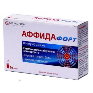 АФФИДА ФОРТ-НІМЕСУЛІД гран. д/ор. сусп. 100мг/2г 2г №30  - купити Україна