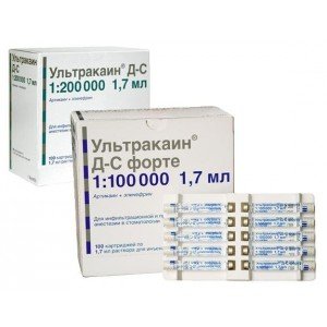 УЛЬТРАКАЇН Д-С ФОРТЕ р-н д/ін. 1.7мл №100 (10х10) картр. - купити Україна