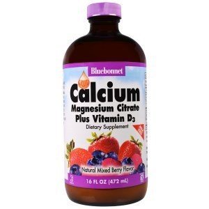 Bluebonnet Nutrition, Жидкий кальций и цитрат магния плюс витамин D3 - купити Україна